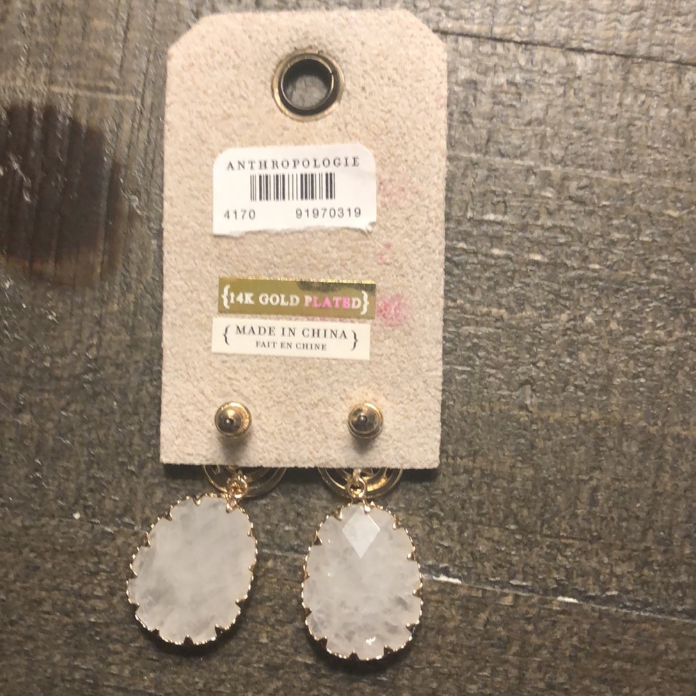 Brand new 14k gold plated earrings from Anthropologie. - Picture 2 of 4